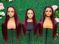Burgundy Straight Lace Front Wig