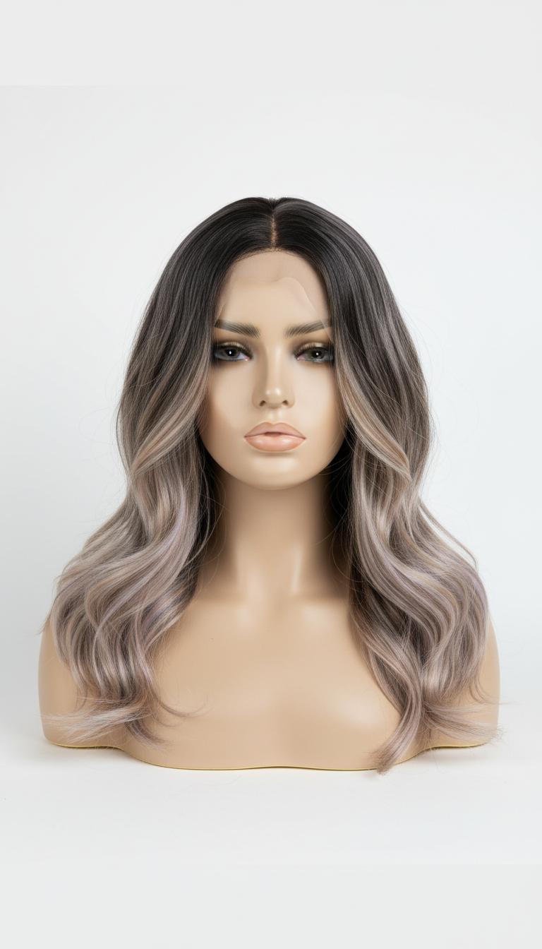 Shoulder-Length Wavy Balayage Wig