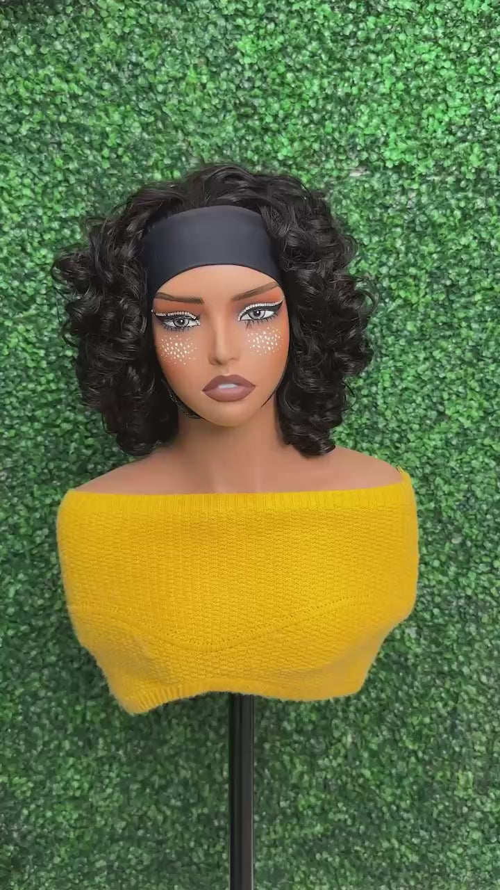 Double Drawn Headband Wig – 14 Inch Black