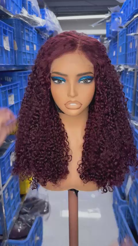 Pixie Curls Burgundy lace frontal