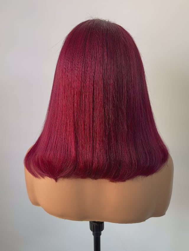 Lace frontal Bob wig Burgundy